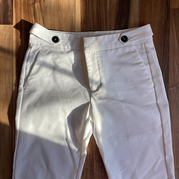 Mango Basic White Chino Pants Size 4 - Picture 2 of 4